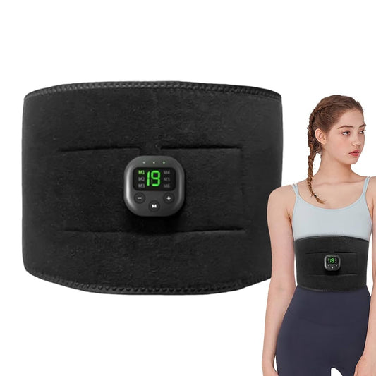 Smart abdominal muskelstimulator - EMS midjetrener og fettforbrennerbelte med USB -oppladbar kontrollenhet