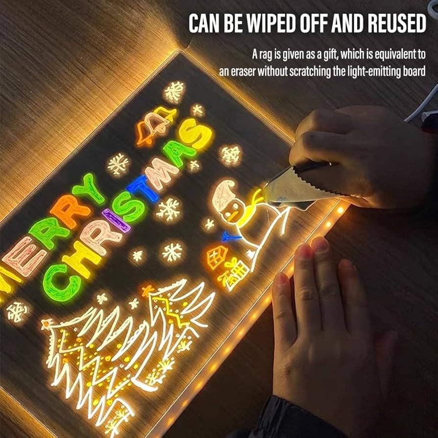 🖍️ DIY LED アクリル メッセージ ボード ナイト ライト – 楽しく、クリエイティブで、カスタマイズ可能!