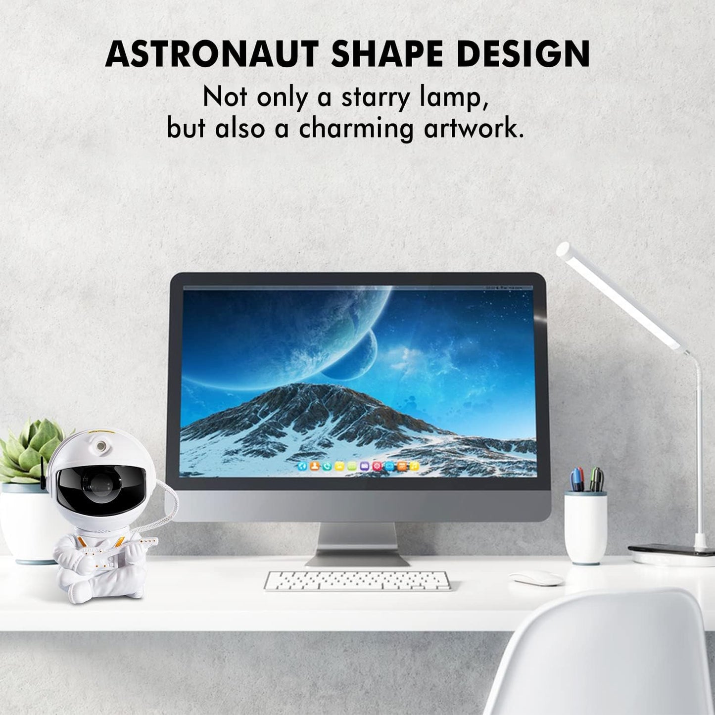 🌌 Lunvail ™ Astronaut Galaxy Star Projector-Space-tema nattljus för barn och vuxna