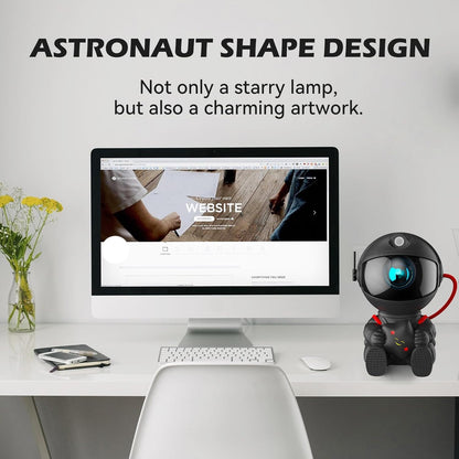🌌 Lunvail ™ Astronaut Galaxy Star Projector-Space-tema nattljus för barn och vuxna