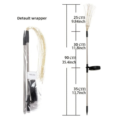 <tc><tc>Lunvail</tc></tc>™ Luce solare per fuochi d'artificio - Lampada natalizia con 200 LED per esterni in filo di rame per giardino, parete, patio ed eventi