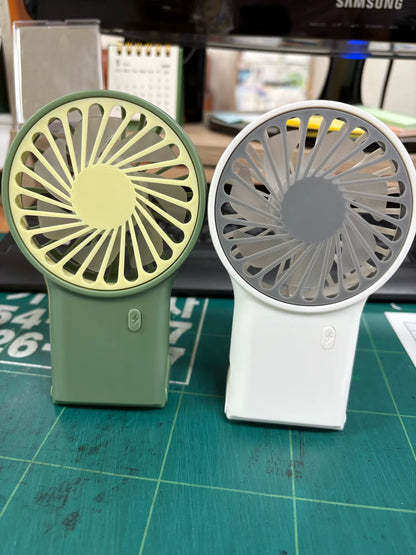 🌬️ Mini bærbar USB -køleventilator med kroge - genopladelig og kraftfuld