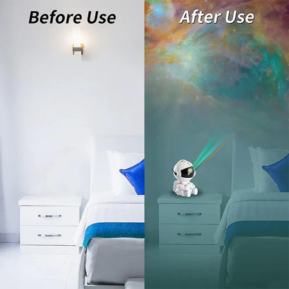 🌌 Lunvail ™ Astronaut Galaxy Star Projector-Space-tema nattljus för barn och vuxna