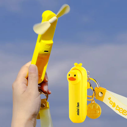 Lunvail ™ sød mini bærbar ventilator-sammenfoldelig, USB-genopladelig, 3 hastigheder