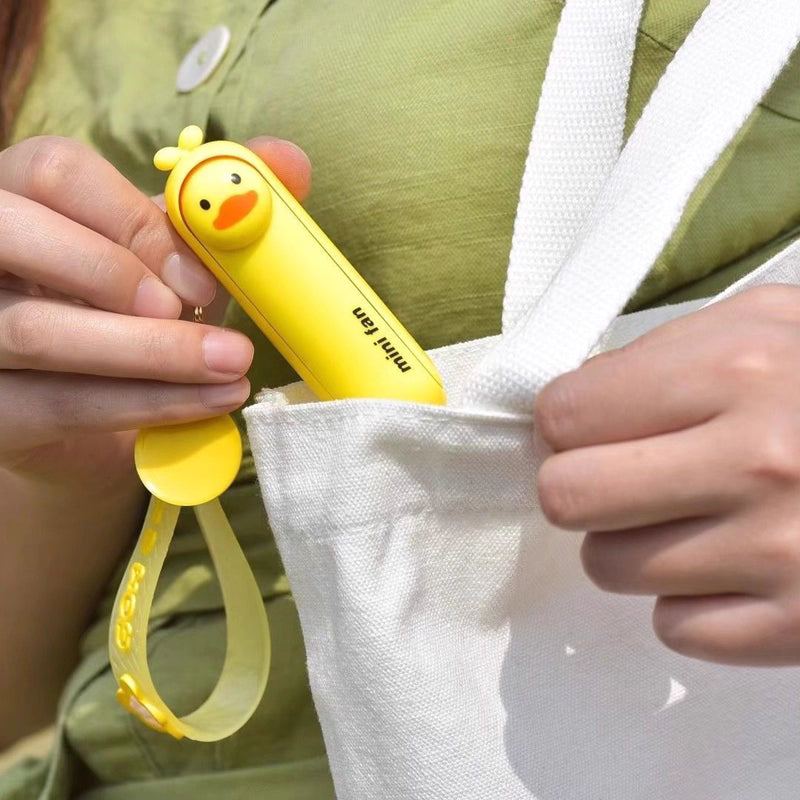 Lunvail ™ sød mini bærbar ventilator-sammenfoldelig, USB-genopladelig, 3 hastigheder