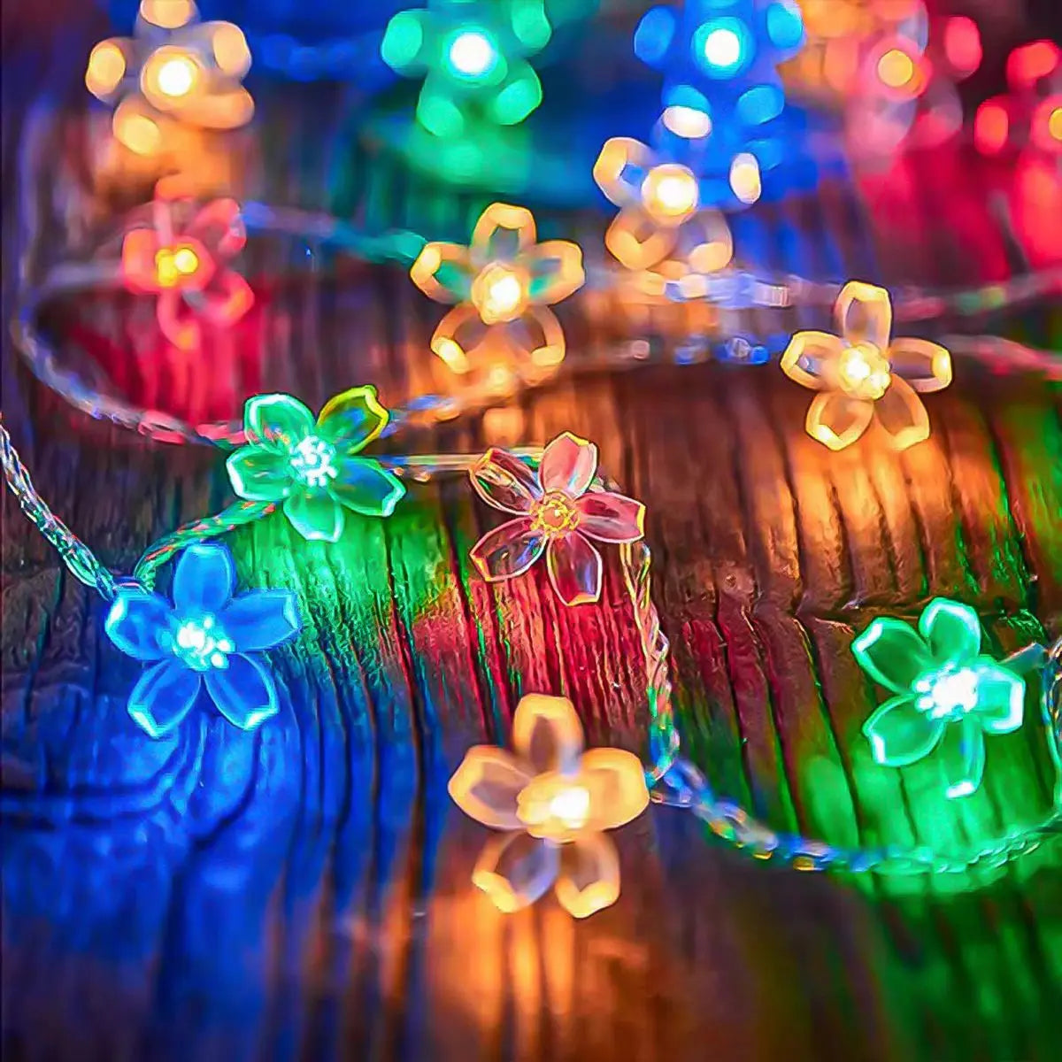 <tc>Lunvail</tc> ™ Cherry Blossom Fairy String Lights - bateriový poháněný květinový výzdoba (10–40 LED)