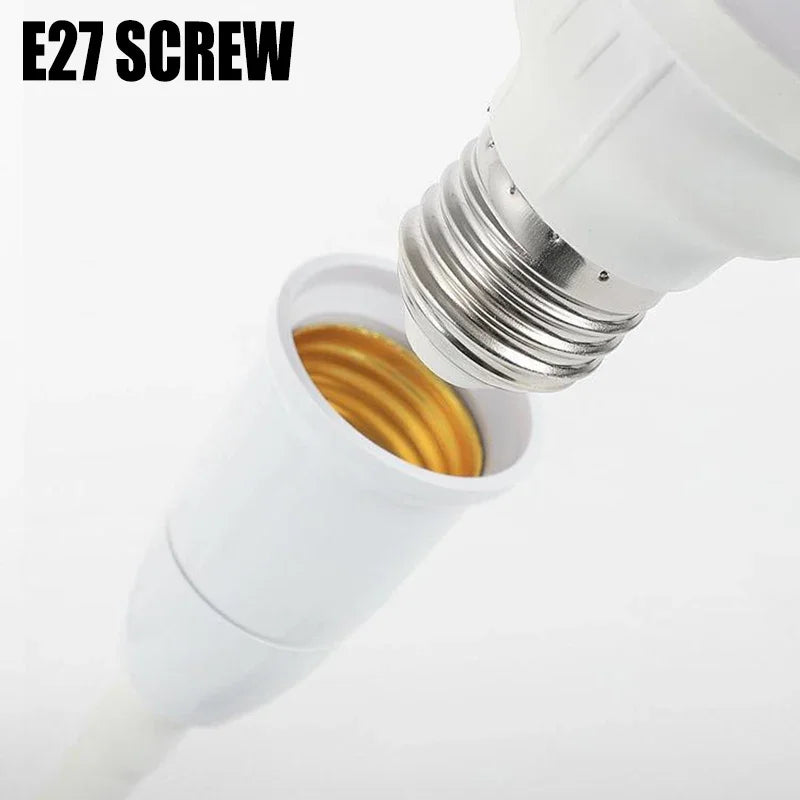 E27 Plug-in LED Light Socket dengan Switch-360 ° Pemegang lampu berputar untuk Penggunaan Dinding & Outlet | Palam EU/AS