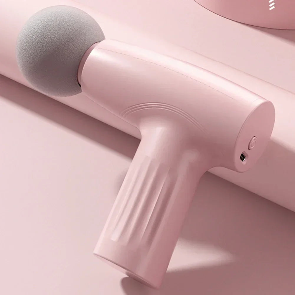 Minibliss ™ Pink Massage Gun-Compact Deep Tissue Massager for full-body Muscle Relief & Travel Use (USB Oppladbar)