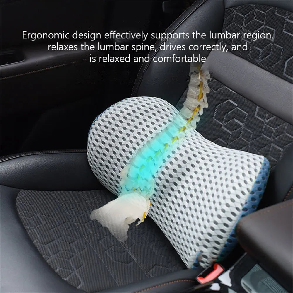 <tc>Lunvail</tc>™ ErgoRest Memory Foam -selkätyyny – Hengittävä ristiselän tuki sänkyyn, autoon, toimistoon ja rentoutumiseen