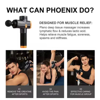 Phoenix اسلحه ماساژ بافت عمیق A2 - ویبراتور آرامش عضله دستی قابل حمل