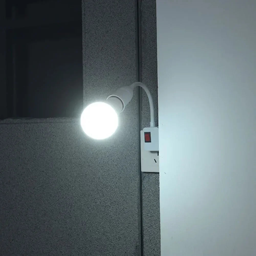 E27 Plug-in LED Light Socket dengan Switch-360 ° Pemegang lampu berputar untuk Penggunaan Dinding & Outlet | Palam EU/AS