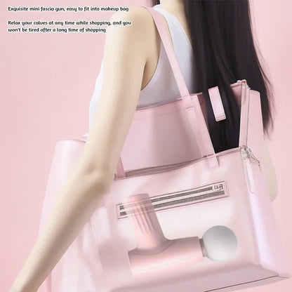 Minibliss ™ Pink Massage Gun-Compact Deep Tissue Massager for full-body Muscle Relief & Travel Use (USB Oppladbar)