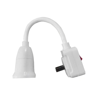 E27 Plug-in LED Light Socket dengan Switch-360 ° Pemegang lampu berputar untuk Penggunaan Dinding & Outlet | Palam EU/AS