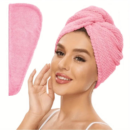 Wrap di asciugamano per capelli a colori solidi Lunvail ™ - tappo a testura ultra assorbente per asciugatura rapida e controllo crespo