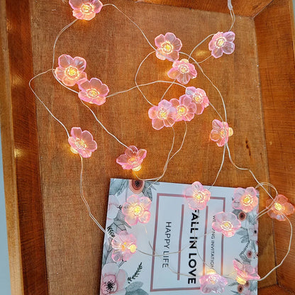 <tc>Lunvail</tc>™ 3M/2M ピンク チェリーブロッサム LED フェアリーライト – USB &amp; 電池式ストリングライト (20/30 LED)