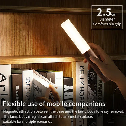 <tc><tc>Lunvail</tc></tc>™ Luce notturna a LED con sensore di movimento – Lampada da parete bianca calda, ricaricabile e magnetica per camera da letto, scale e corridoi