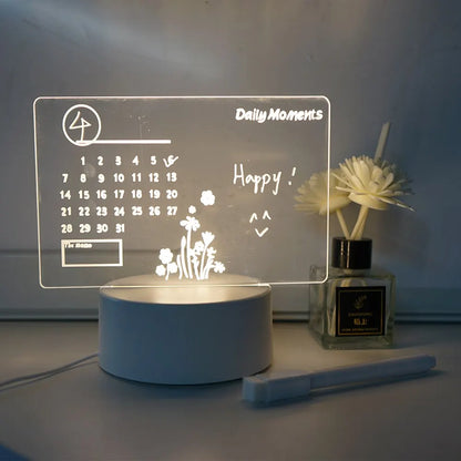 📝 Kreativ LED-nattlampe for meldingstavle – Skriv, lys opp og nyt!
