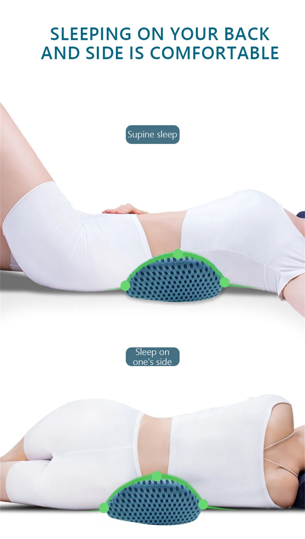 <tc>Lunvail</tc>™ ErgoRest Memory Foam -selkätyyny – Hengittävä ristiselän tuki sänkyyn, autoon, toimistoon ja rentoutumiseen