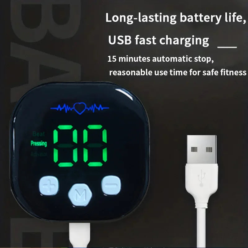 Smart abdominal muskelstimulator - EMS midjetrener og fettforbrennerbelte med USB -oppladbar kontrollenhet