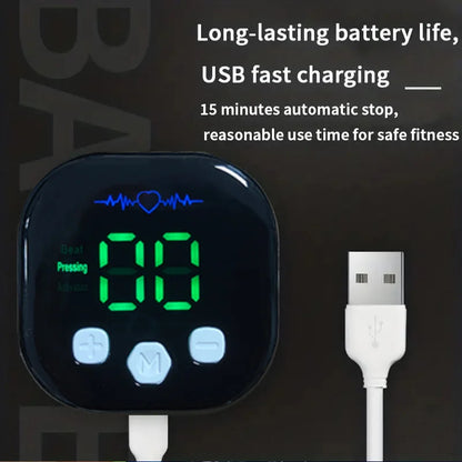 Smart abdominal muskelstimulator - EMS midjetrener og fettforbrennerbelte med USB -oppladbar kontrollenhet