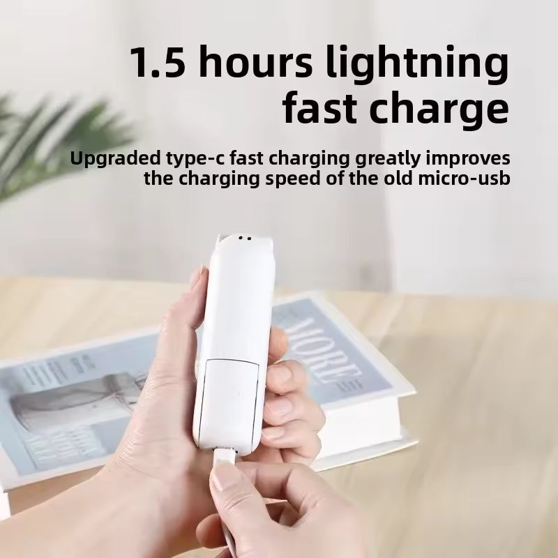 Lunvail ™ bærbar mini USB genopladelig håndholdt fan-3-trins, sammenfoldelig og rejse-klar