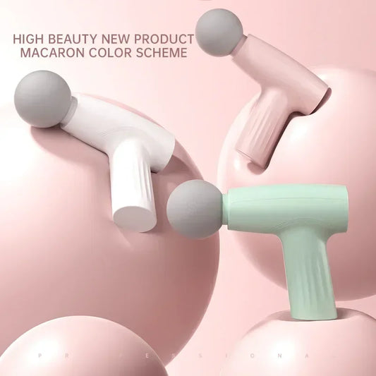 Minibliss ™ Pink Massage Gun-Compact Deep Tissue Massager for full-body Muscle Relief & Travel Use (USB Oppladbar)