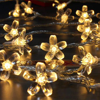 <tc>Lunvail</tc> ™ Cherry Blossom Fairy String Lights - bateriový poháněný květinový výzdoba (10–40 LED)