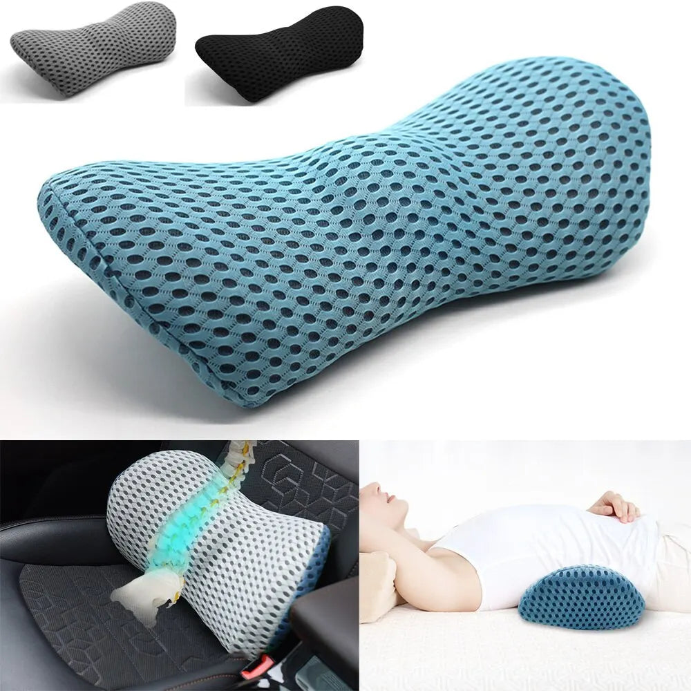 <tc>Lunvail</tc>™ ErgoRest Memory Foam -selkätyyny – Hengittävä ristiselän tuki sänkyyn, autoon, toimistoon ja rentoutumiseen