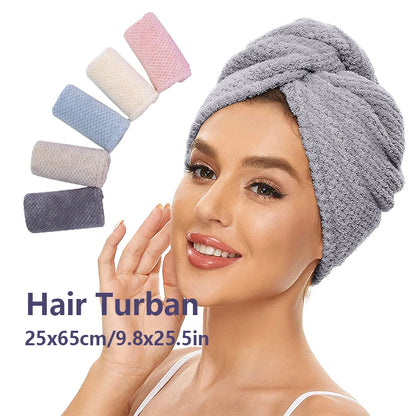 Wrap di asciugamano per capelli a colori solidi Lunvail ™ - tappo a testura ultra assorbente per asciugatura rapida e controllo crespo