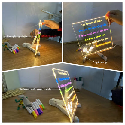 🖍️ DIY LED アクリル メッセージ ボード ナイト ライト – 楽しく、クリエイティブで、カスタマイズ可能!