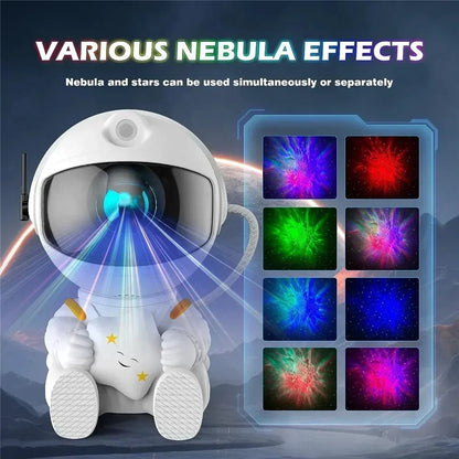 🌌 Lunvail ™ Astronaut Galaxy Star Projector-Space-tema nattljus för barn och vuxna