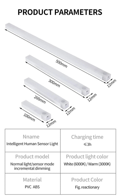 Lunvail™ Smart Motion Sensor Light – Rechargeable Wireless LED Night Light with Auto Sensor (10–50cm)