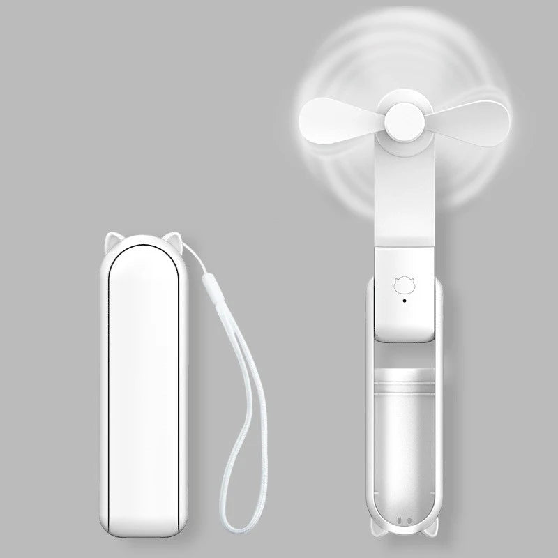 Lunvail ™ bærbar mini USB genopladelig håndholdt fan-3-trins, sammenfoldelig og rejse-klar