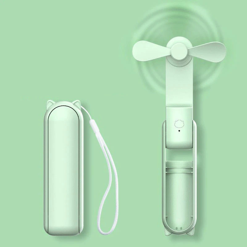 Lunvail ™ bærbar mini USB genopladelig håndholdt fan-3-trins, sammenfoldelig og rejse-klar