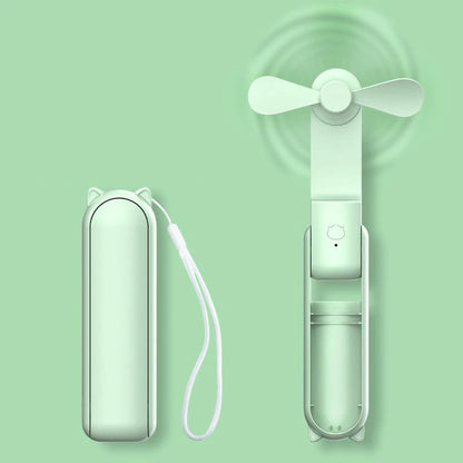 Lunvail ™ bærbar mini USB genopladelig håndholdt fan-3-trins, sammenfoldelig og rejse-klar