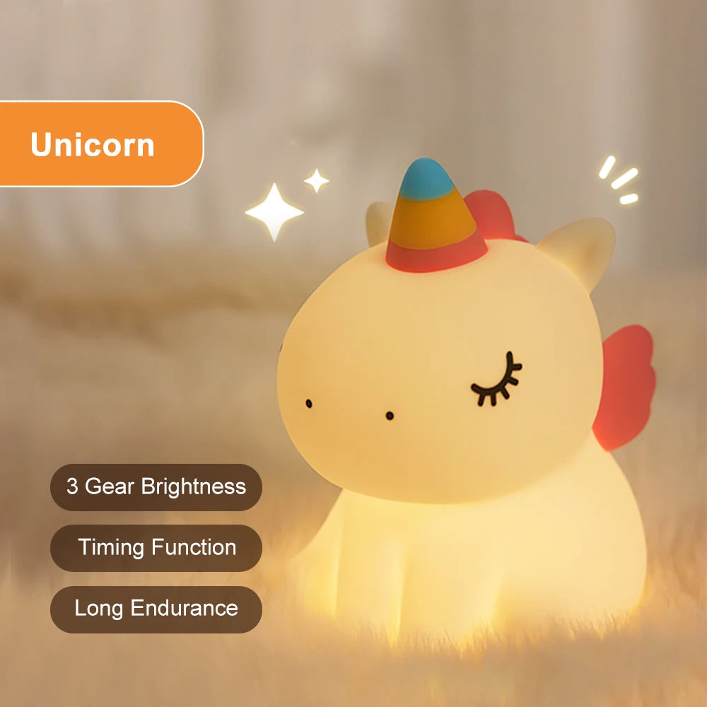 🦄 ユニコーンシリコンLEDナイトライト
