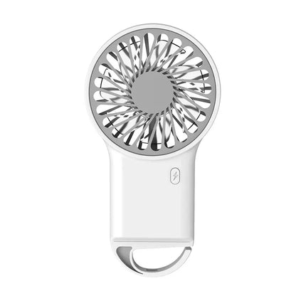 🌬️ Mini bærbar USB -køleventilator med kroge - genopladelig og kraftfuld