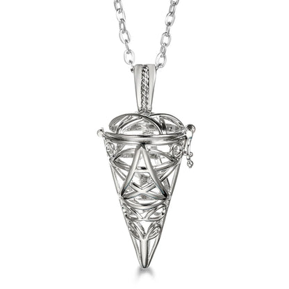 Russia Tradition Chime Exquisite Angel Wings Caller Necklace Essential Oil Diffuser Pregnant Woman Aromatherapy Pendant Jewelry
