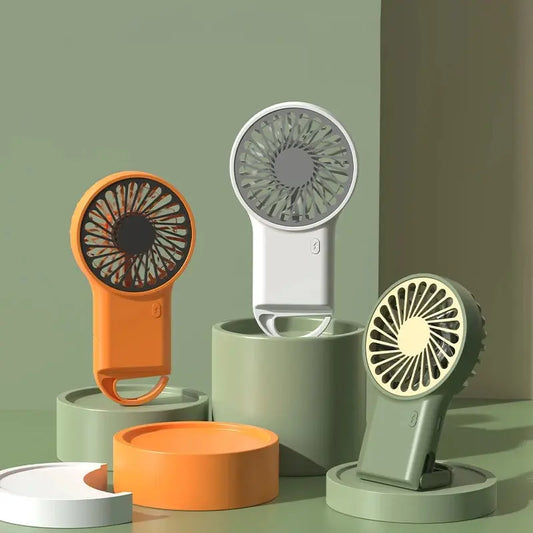 🌬️ Mini bærbar USB -køleventilator med kroge - genopladelig og kraftfuld