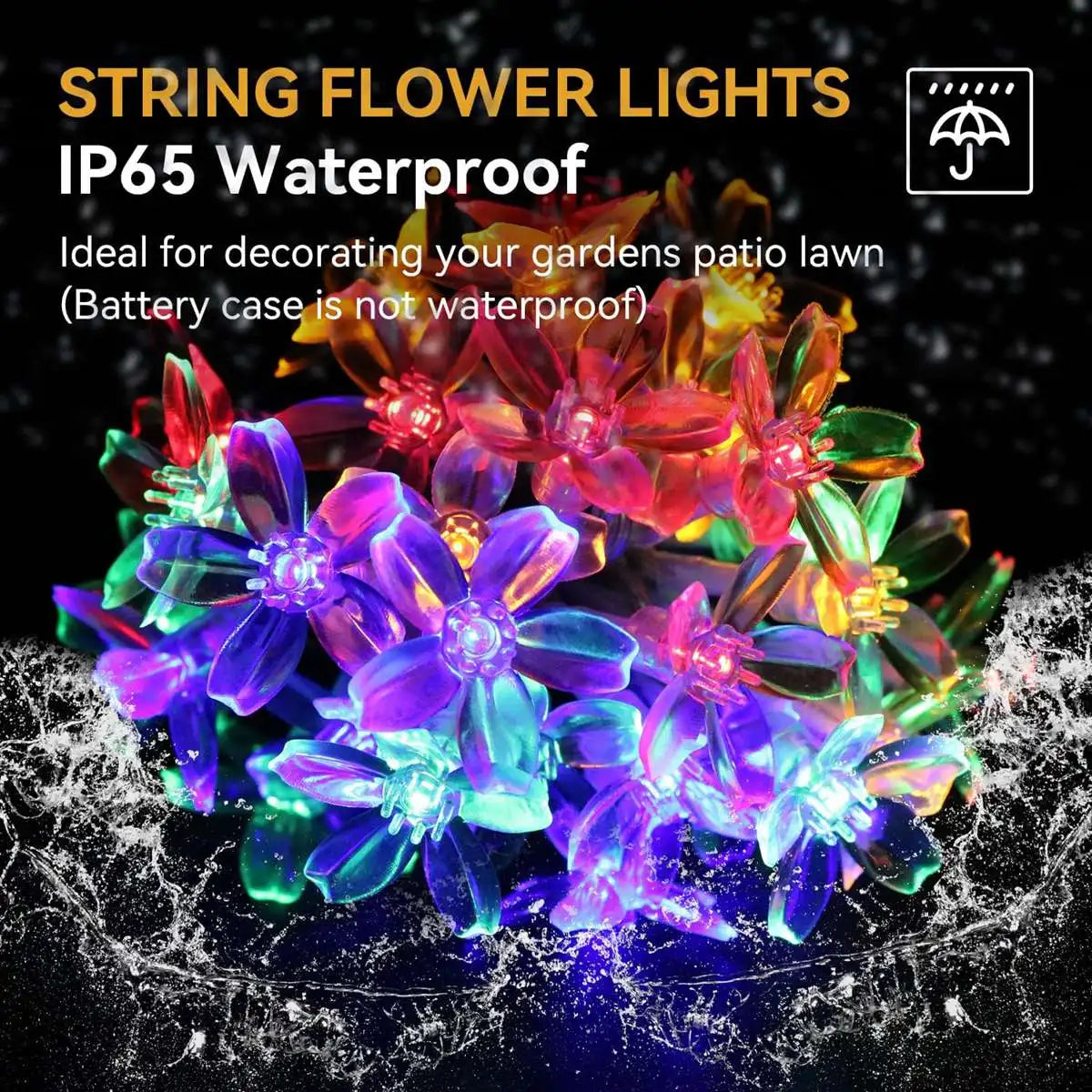 <tc>Lunvail</tc> ™ Cherry Blossom Fairy String Lights - bateriový poháněný květinový výzdoba (10–40 LED)