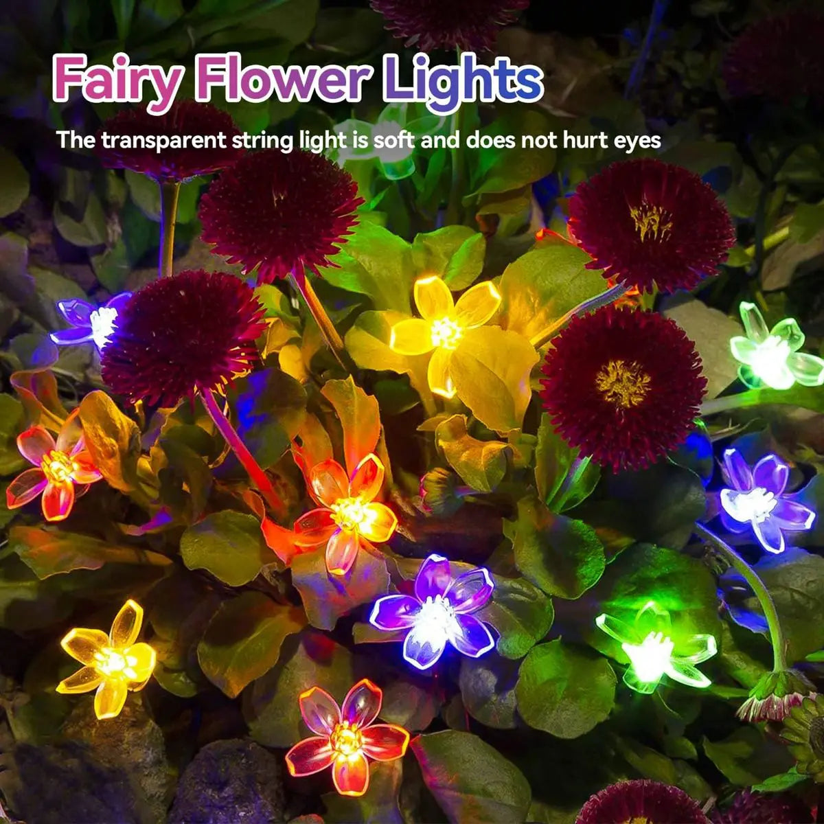 <tc>Lunvail</tc> ™ Cherry Blossom Fairy String Lights - bateriový poháněný květinový výzdoba (10–40 LED)