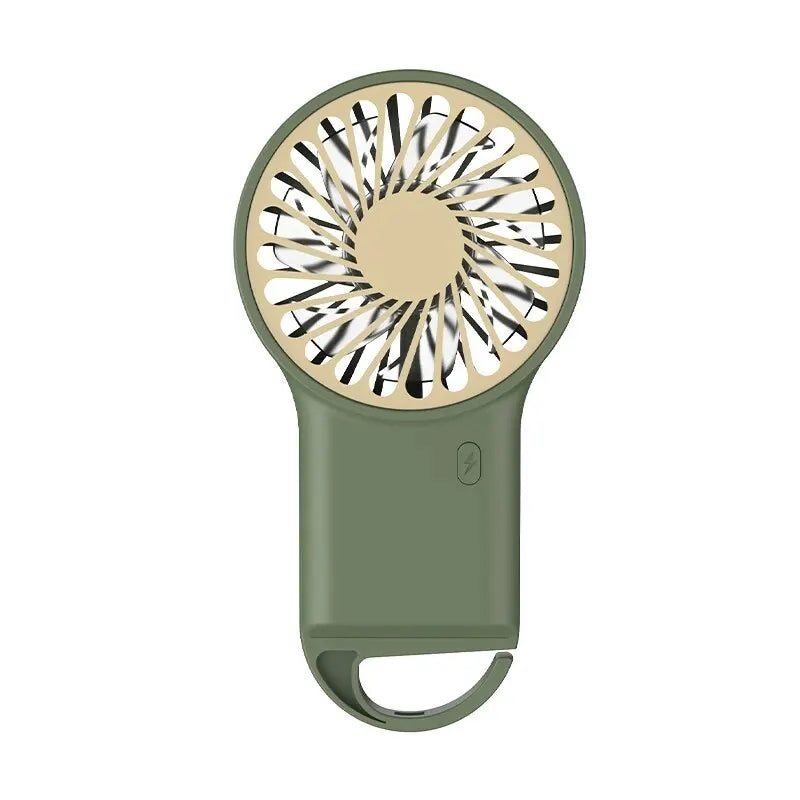 🌬️ Mini bærbar USB -køleventilator med kroge - genopladelig og kraftfuld