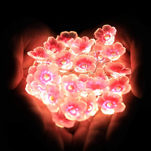 <tc>Lunvail</tc> ™ 3M/2m Pink Cherry Blossom LED Fairy Lights-USB a baterie napájené řetězové světlo (20/30 LED)