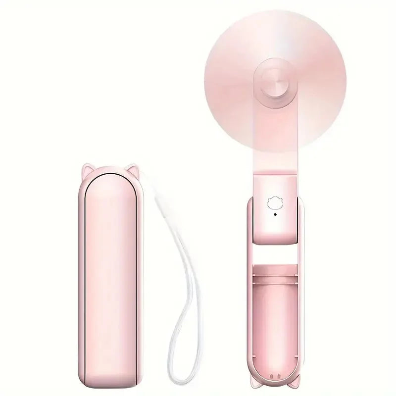 Lunvail ™ bærbar mini USB genopladelig håndholdt fan-3-trins, sammenfoldelig og rejse-klar