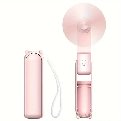 Lunvail ™ bærbar mini USB genopladelig håndholdt fan-3-trins, sammenfoldelig og rejse-klar