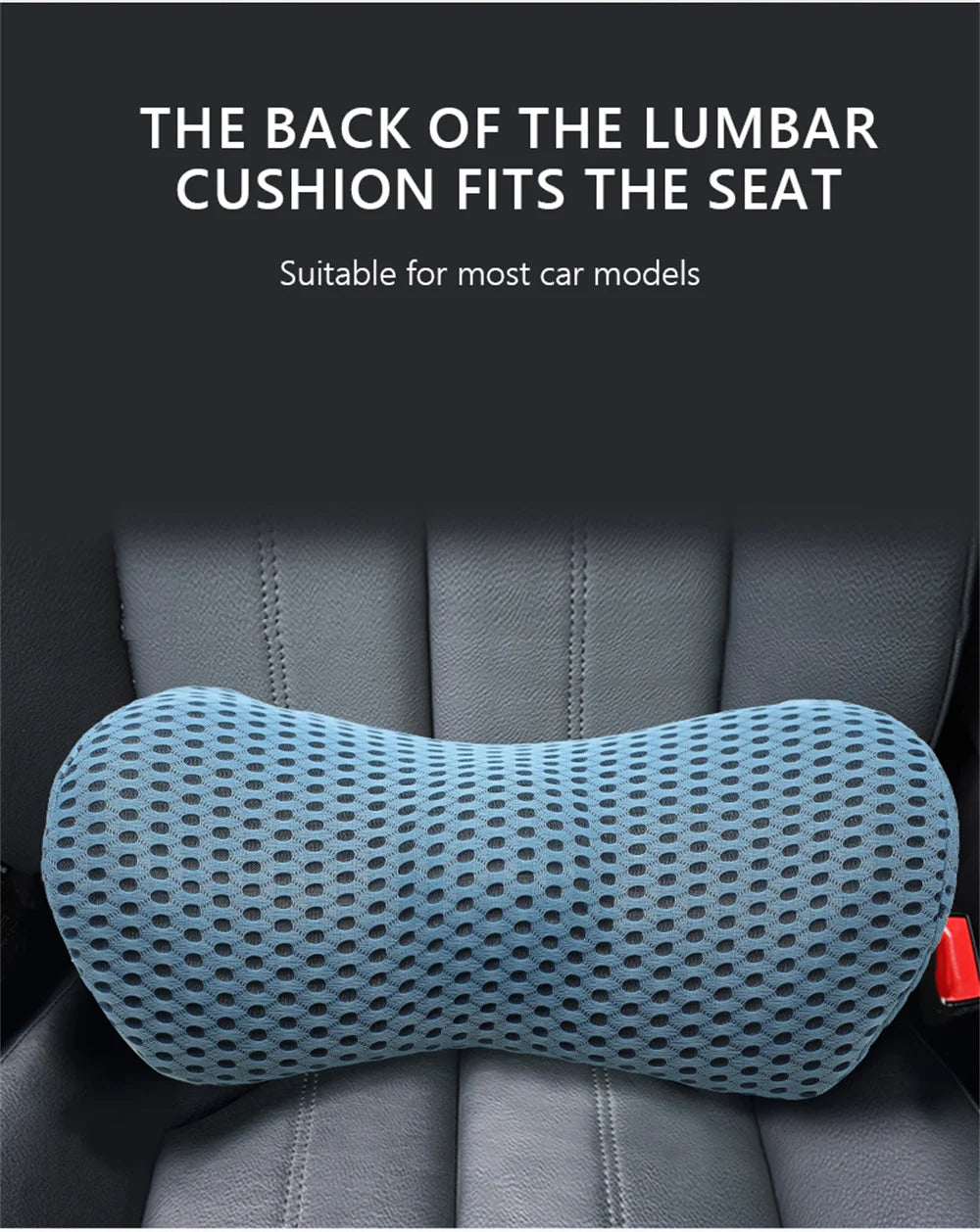 <tc>Lunvail</tc>™ ErgoRest Memory Foam -selkätyyny – Hengittävä ristiselän tuki sänkyyn, autoon, toimistoon ja rentoutumiseen