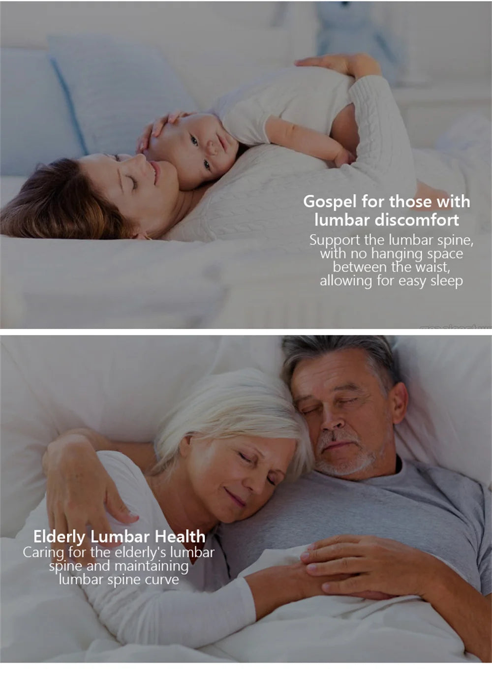 <tc>Lunvail</tc>™ ErgoRest Memory Foam -selkätyyny – Hengittävä ristiselän tuki sänkyyn, autoon, toimistoon ja rentoutumiseen