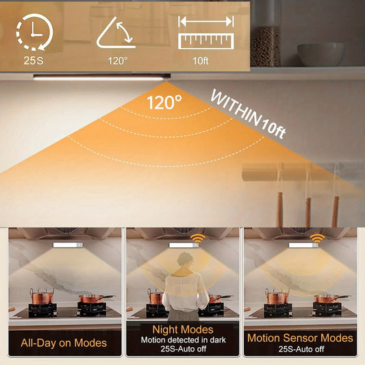 LED LED LED pohybu LED LED LED LED LED LED LED 3 v 1-USB dobíjecí skříňka, skříň a nástěnná lampa (10–50 cm)
