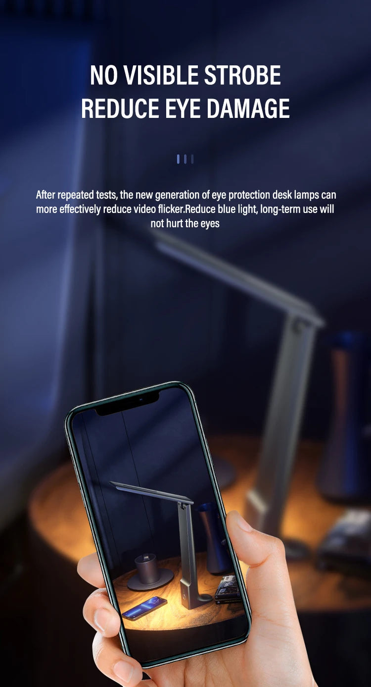 لامپ میز LED تاشو-کنترل لمس قابل شارژ USB ، محافظت از چشم ، نور 3 رنگ کم نور برای مطالعه ، دفتر و تختخواب