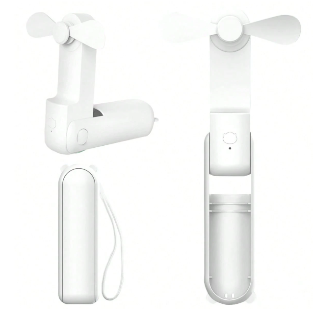 Lunvail ™ bærbar mini USB genopladelig håndholdt fan-3-trins, sammenfoldelig og rejse-klar